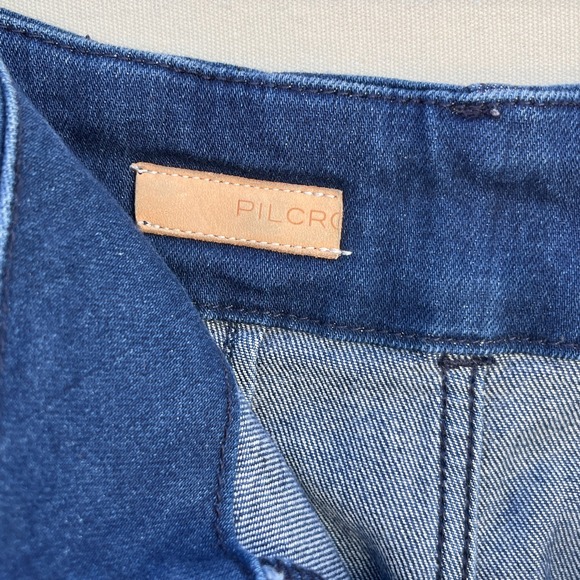 Anthropologie PILCRO The Skipper Wide Leg Cropped Jeans 26P Denim Blue Stretch - Picture 10 of 15